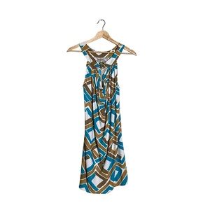 Trina Turk Blue and Brown Dress